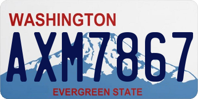 WA license plate AXM7867