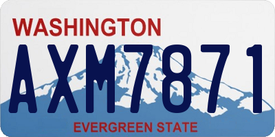 WA license plate AXM7871