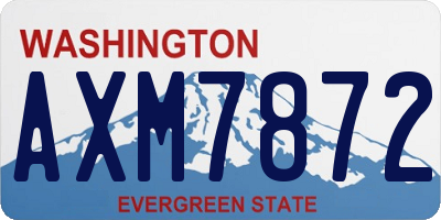 WA license plate AXM7872