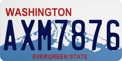 WA license plate AXM7876