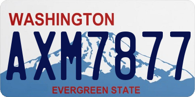 WA license plate AXM7877