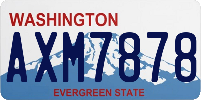 WA license plate AXM7878