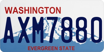 WA license plate AXM7880