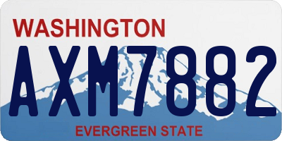 WA license plate AXM7882