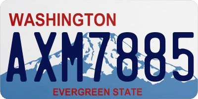 WA license plate AXM7885
