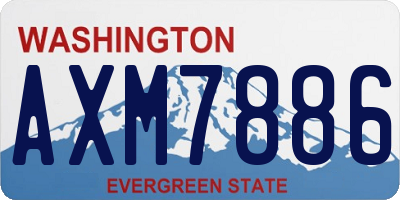 WA license plate AXM7886