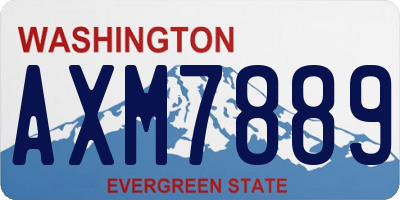 WA license plate AXM7889