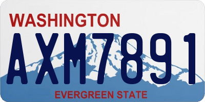 WA license plate AXM7891