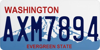 WA license plate AXM7894