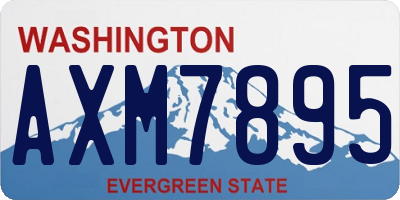 WA license plate AXM7895