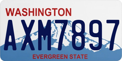 WA license plate AXM7897