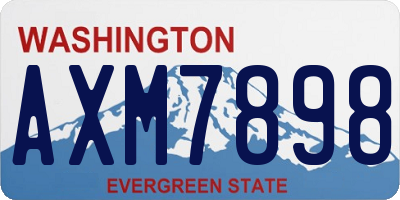 WA license plate AXM7898