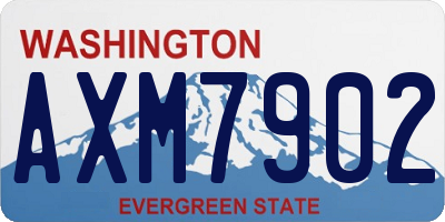 WA license plate AXM7902