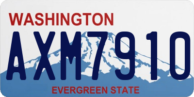 WA license plate AXM7910