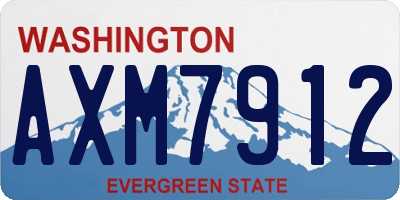 WA license plate AXM7912