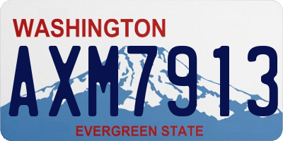 WA license plate AXM7913