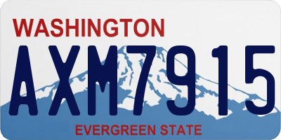 WA license plate AXM7915