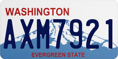 WA license plate AXM7921