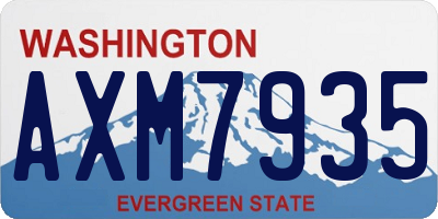 WA license plate AXM7935