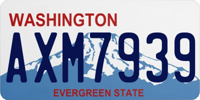 WA license plate AXM7939