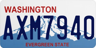 WA license plate AXM7940