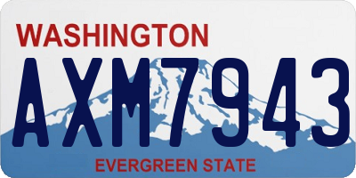 WA license plate AXM7943