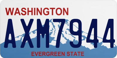 WA license plate AXM7944