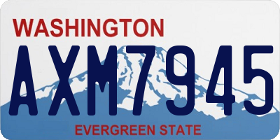 WA license plate AXM7945