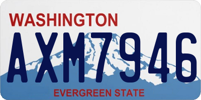 WA license plate AXM7946