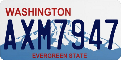 WA license plate AXM7947