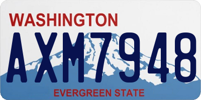 WA license plate AXM7948