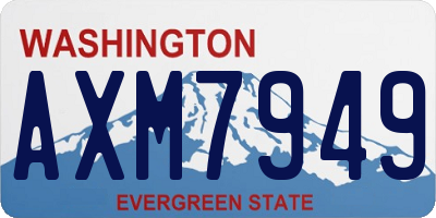 WA license plate AXM7949