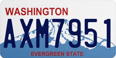 WA license plate AXM7951