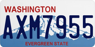 WA license plate AXM7955