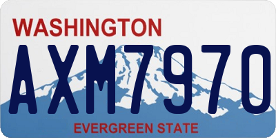 WA license plate AXM7970