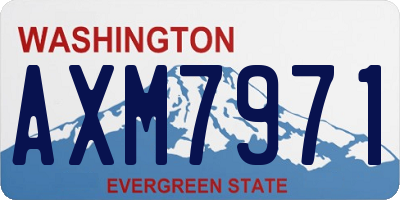 WA license plate AXM7971