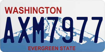 WA license plate AXM7977