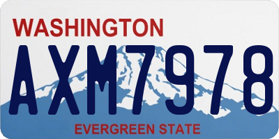 WA license plate AXM7978