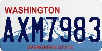 WA license plate AXM7983