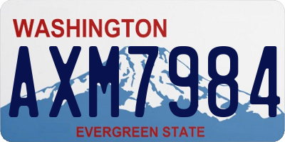 WA license plate AXM7984