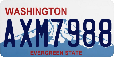 WA license plate AXM7988