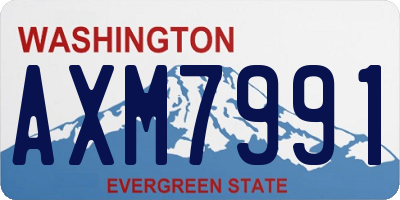 WA license plate AXM7991