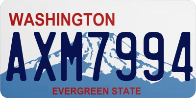 WA license plate AXM7994