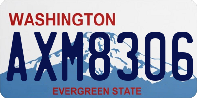 WA license plate AXM8306