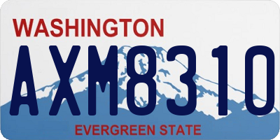 WA license plate AXM8310