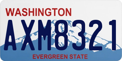 WA license plate AXM8321