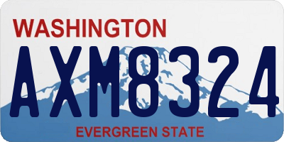 WA license plate AXM8324
