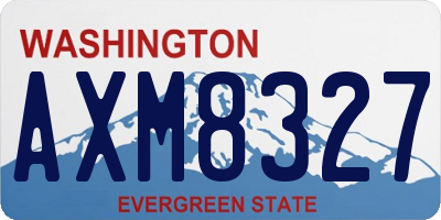 WA license plate AXM8327