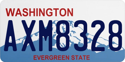 WA license plate AXM8328
