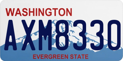 WA license plate AXM8330